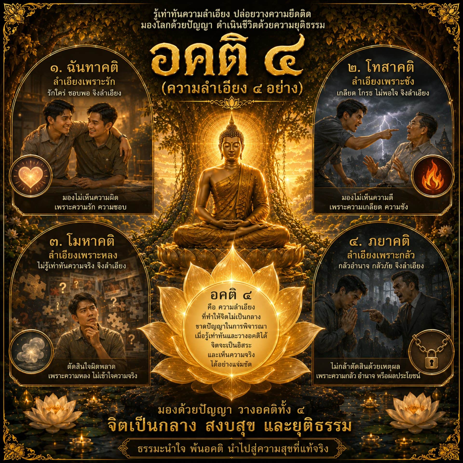 อคติ ๔ (ความลำเอียง ๔ อย่าง)