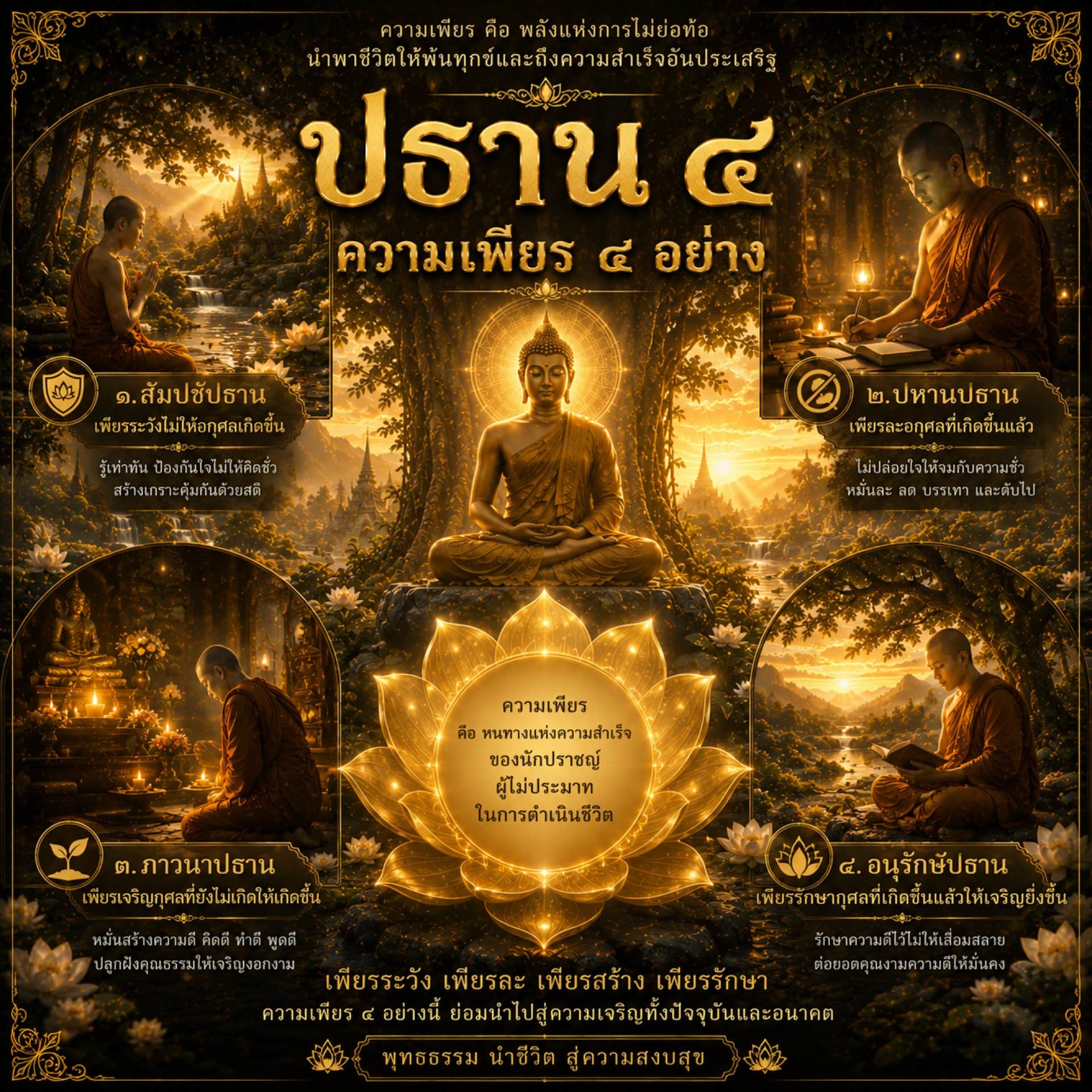ปธาน ๔ (ความเพียร ๔ อย่าง)
