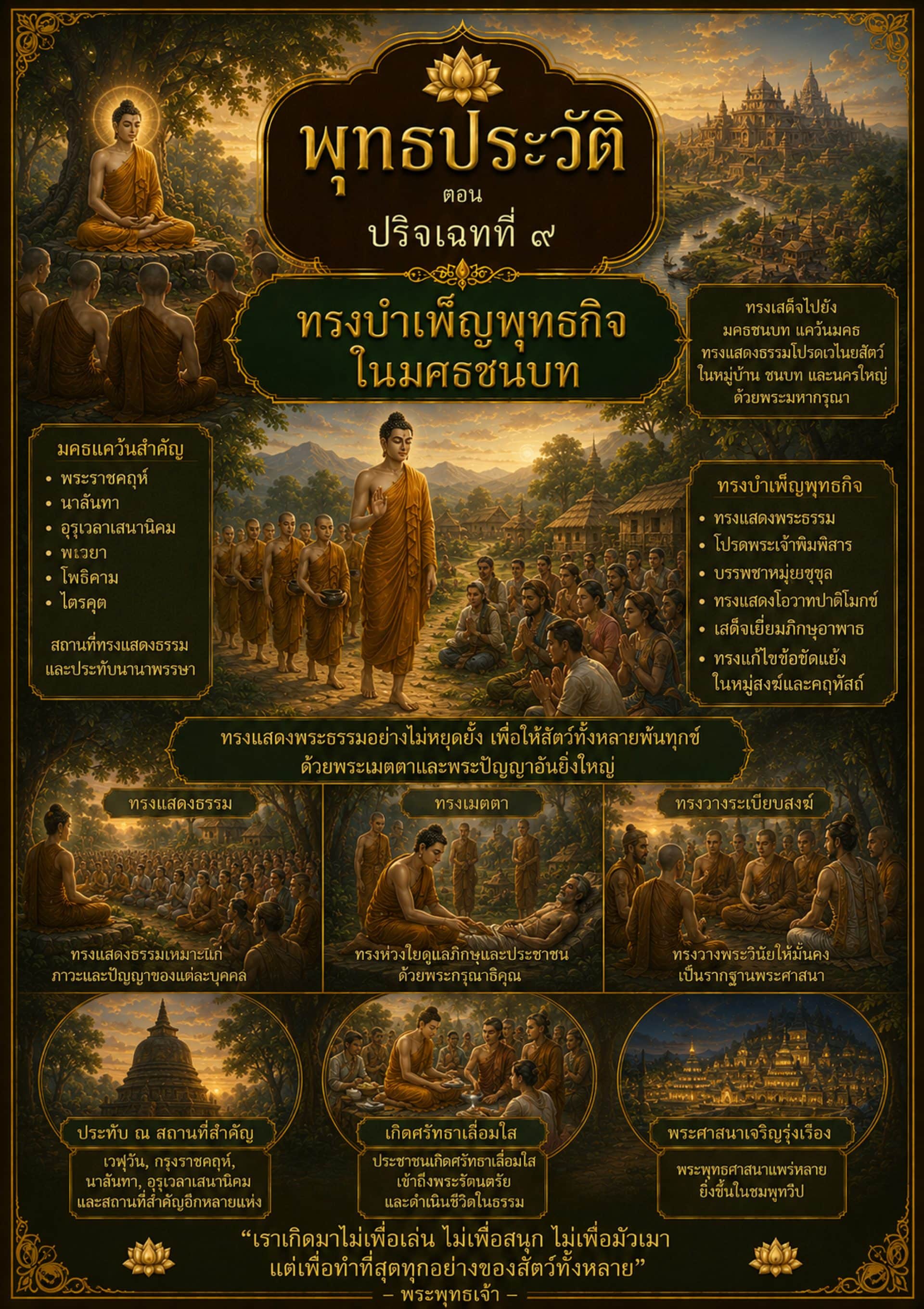 ปริจเฉทที่ 9 : ทรงบำเพ็ญพุทธกิจในมคธชนบท